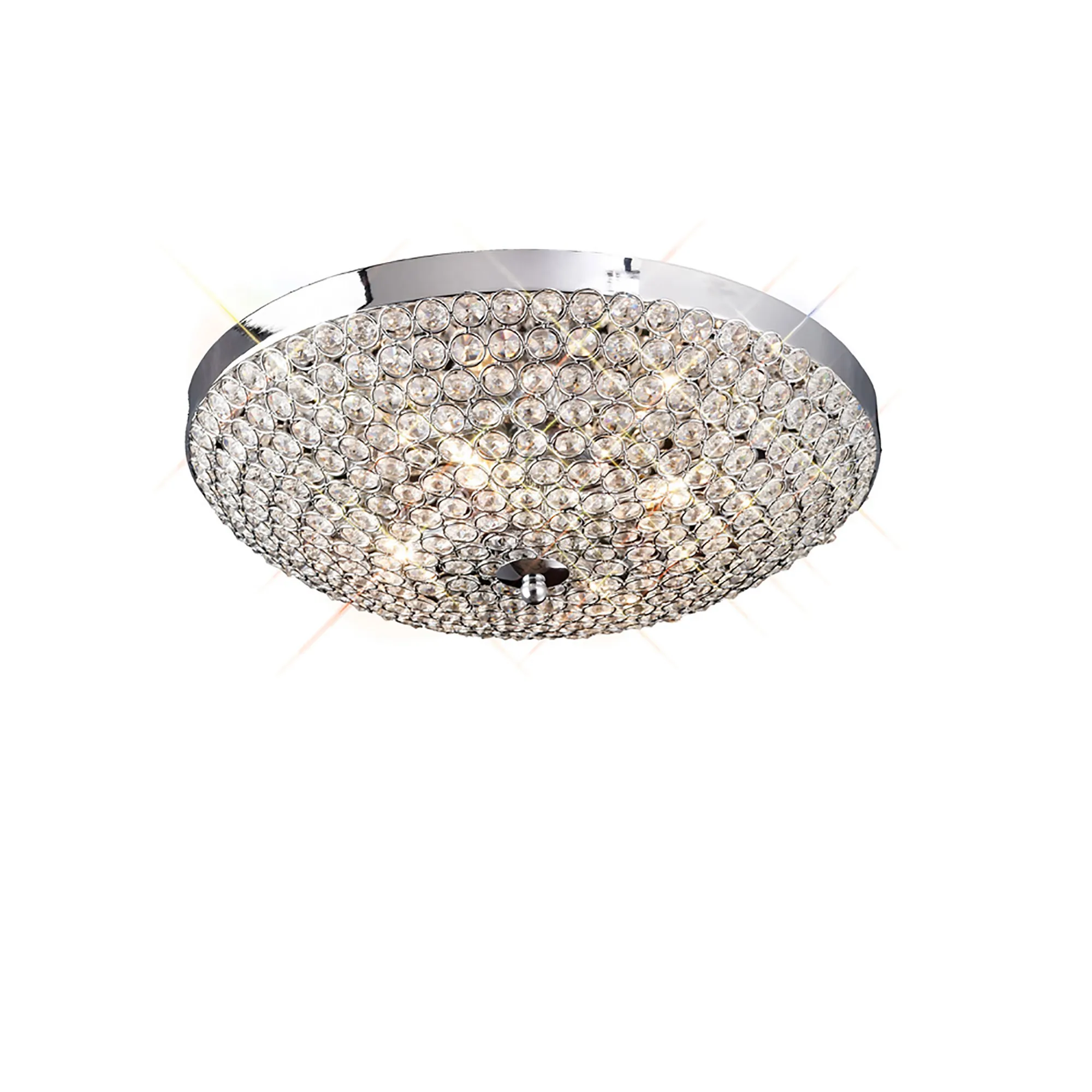 Ava Crystal  Flush Ceiling 4 Light Polished Chrome IL30187  Diyas Ava Polished Chrome